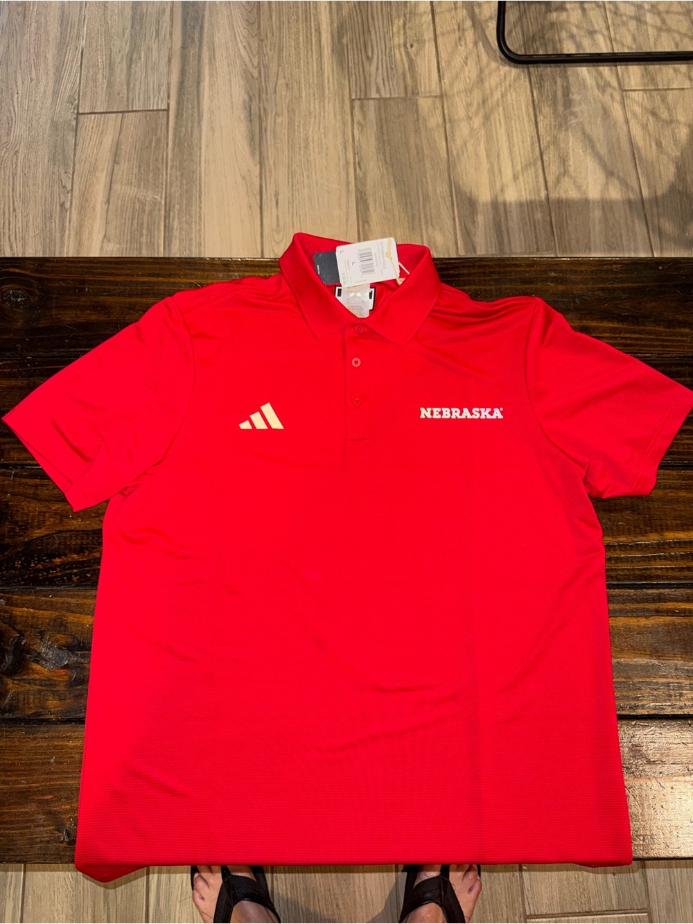 Adidas Ottoman Nebraska red polo shirt